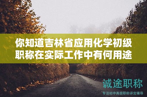 你知道吉林省應(yīng)用化學(xué)初級(jí)職稱在實(shí)際工作中有何用途嗎？