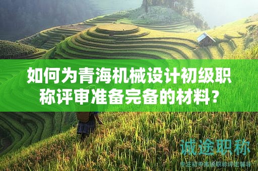 如何為青海機(jī)械設(shè)計(jì)初級職稱評審準(zhǔn)備完備的材料？