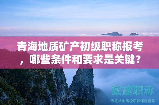 青海地質(zhì)礦產(chǎn)初級職稱報(bào)考，哪些條件和要求是關(guān)鍵？