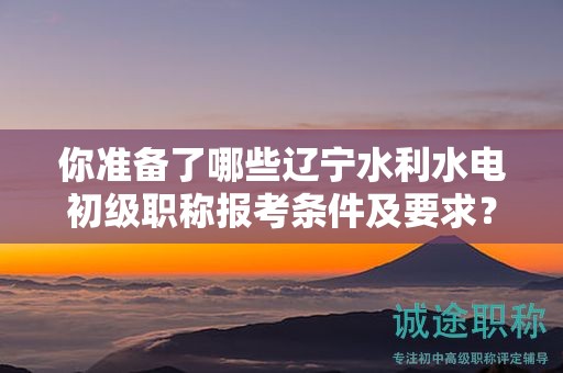 你準(zhǔn)備了哪些遼寧水利水電初級(jí)職稱報(bào)考條件及要求？