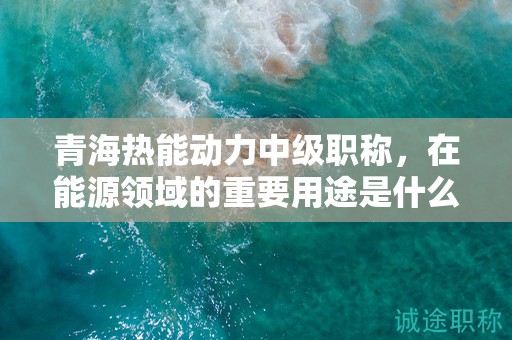 青海熱能動力中級職稱，在能源領(lǐng)域的重要用途是什么？