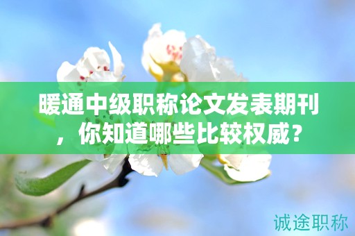 暖通中級(jí)職稱論文發(fā)表期刊，你知道哪些比較權(quán)威？