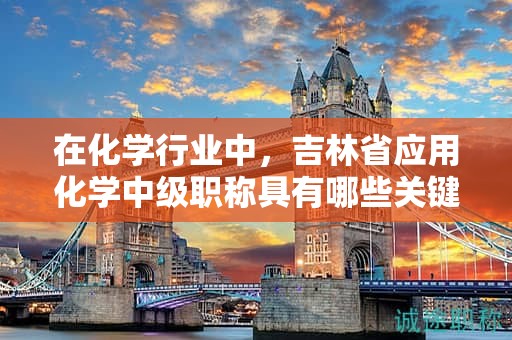 在化學(xué)行業(yè)中，吉林省應(yīng)用化學(xué)中級(jí)職稱具有哪些關(guān)鍵用途？