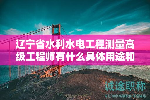 遼寧省水利水電工程測(cè)量高級(jí)工程師有什么具體用途和職責(zé)？