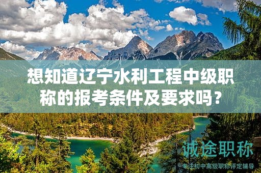 想知道遼寧水利工程中級職稱的報考條件及要求嗎？