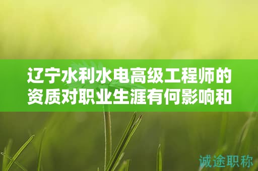 遼寧水利水電高級(jí)工程師的資質(zhì)對(duì)職業(yè)生涯有何影響和用途？