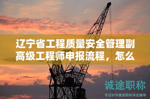 遼寧省工程質(zhì)量安全管理副高級工程師申報流程，怎么操作最為高效？