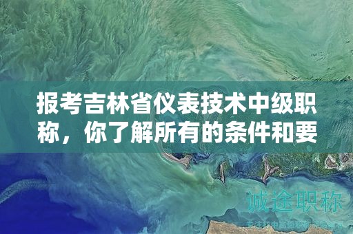 報考吉林省儀表技術(shù)中級職稱，你了解所有的條件和要求嗎？