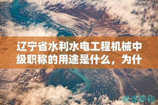遼寧省水利水電工程機械中級職稱的用途是什么，為什么這么多人追求？