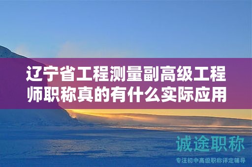 遼寧省工程測量副高級工程師職稱真的有什么實際應用，它能為你的工作帶來哪些優(yōu)勢？