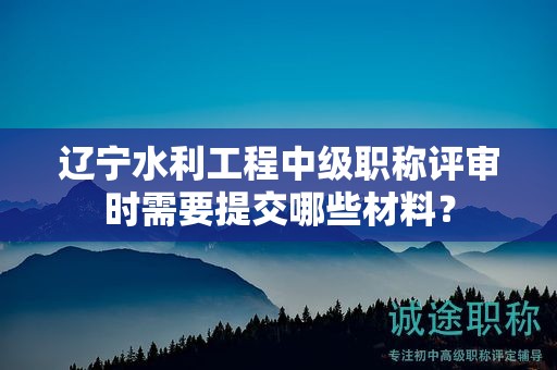 遼寧水利工程中級職稱評審時需要提交哪些材料？