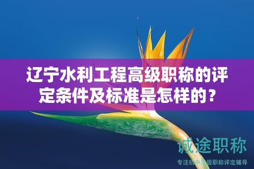 遼寧水利工程高級(jí)職稱的評(píng)定條件及標(biāo)準(zhǔn)是怎樣的？