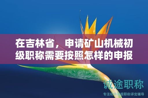 在吉林省，申請礦山機械初級職稱需要按照怎樣的申報流程進行？