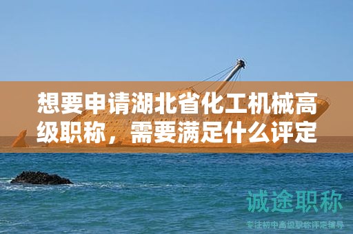 想要申請(qǐng)湖北省化工機(jī)械高級(jí)職稱(chēng)，需要滿(mǎn)足什么評(píng)定條件和標(biāo)準(zhǔn)？