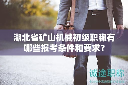 湖北省礦山機(jī)械初級(jí)職稱有哪些報(bào)考條件和要求？