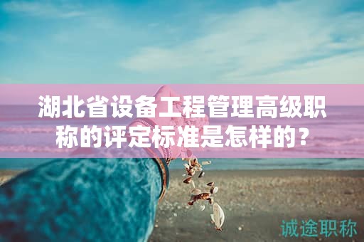 湖北省設備工程管理高級職稱的評定標準是怎樣的？