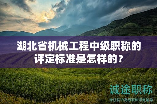 湖北省機(jī)械工程中級(jí)職稱的評(píng)定標(biāo)準(zhǔn)是怎樣的？
