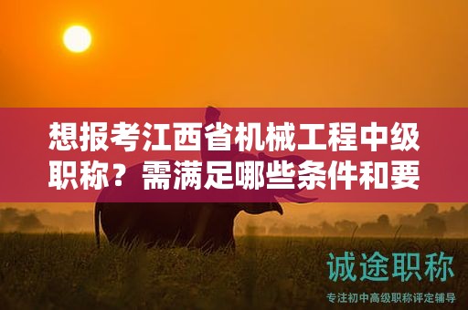 想報(bào)考江西省機(jī)械工程中級(jí)職稱？需滿足哪些條件和要求？