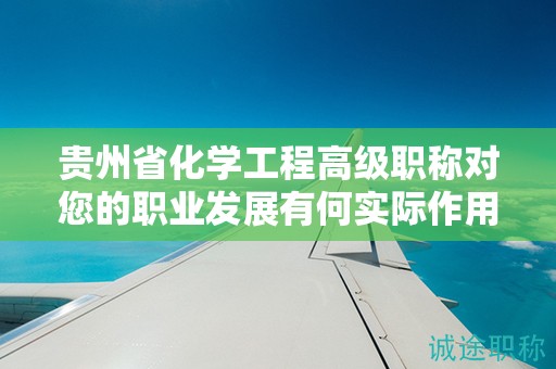 貴州省化學(xué)工程高級(jí)職稱對(duì)您的職業(yè)發(fā)展有何實(shí)際作用？