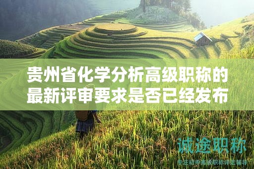 貴州省化學(xué)分析高級(jí)職稱的最新評(píng)審要求是否已經(jīng)發(fā)布？