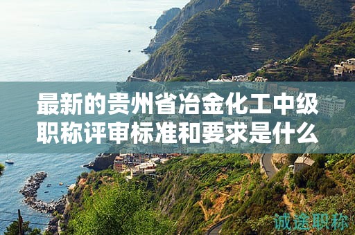 最新的貴州省冶金化工中級職稱評審標(biāo)準(zhǔn)和要求是什么？有哪些變化？