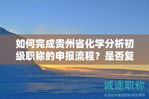 如何完成貴州省化學分析初級職稱的申報流程？是否復雜？
