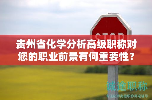 貴州省化學分析高級職稱對您的職業(yè)前景有何重要性？