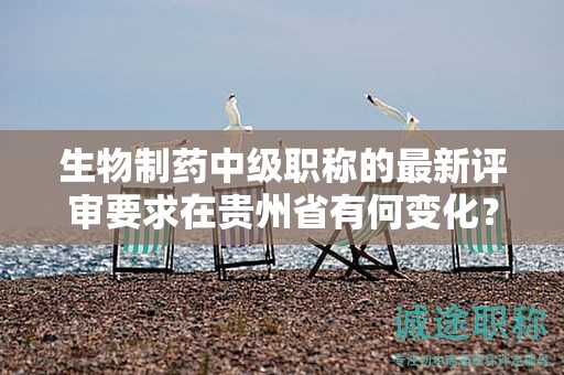 生物制藥中級職稱的最新評審要求在貴州省有何變化？