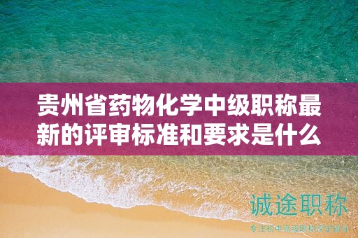 貴州省藥物化學(xué)中級(jí)職稱最新的評(píng)審標(biāo)準(zhǔn)和要求是什么？有哪些變化？