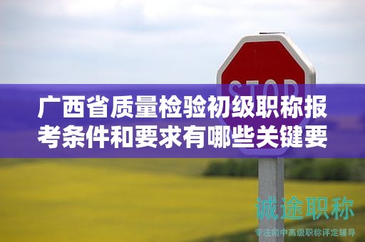 廣西省質(zhì)量檢驗(yàn)初級(jí)職稱(chēng)報(bào)考條件和要求有哪些關(guān)鍵要素？如何準(zhǔn)備？