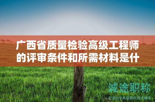廣西省質(zhì)量檢驗(yàn)高級(jí)工程師的評(píng)審條件和所需材料是什么？