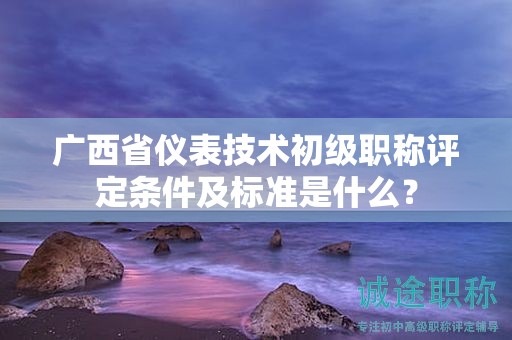 廣西省儀表技術(shù)初級(jí)職稱評(píng)定條件及標(biāo)準(zhǔn)是什么？
