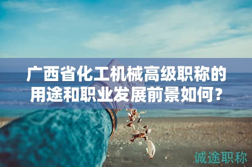 廣西省化工機(jī)械高級(jí)職稱(chēng)的用途和職業(yè)發(fā)展前景如何？值得申報(bào)嗎？