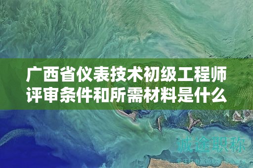廣西省儀表技術(shù)初級工程師評審條件和所需材料是什么？