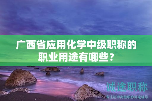 廣西省應(yīng)用化學(xué)中級職稱的職業(yè)用途有哪些？