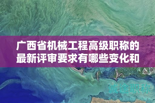 廣西省機(jī)械工程高級(jí)職稱的最新評(píng)審要求有哪些變化和調(diào)整？如何應(yīng)對(duì)？