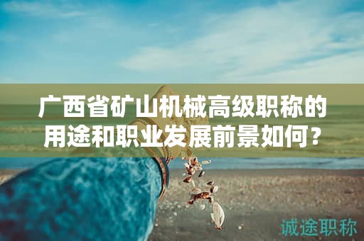 廣西省礦山機械高級職稱的用途和職業(yè)發(fā)展前景如何？是否具有廣闊的發(fā)展空間？