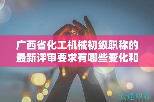 廣西省化工機(jī)械初級職稱的最新評審要求有哪些變化和調(diào)整？如何應(yīng)對？