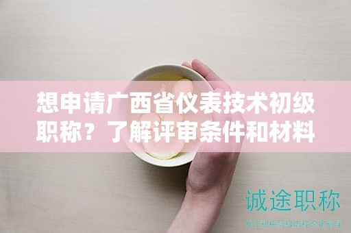 想申請廣西省儀表技術初級職稱？了解評審條件和材料要求。
