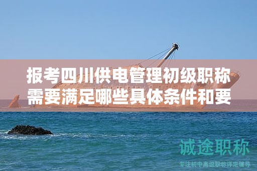 報(bào)考四川供電管理初級(jí)職稱需要滿足哪些具體條件和要求？