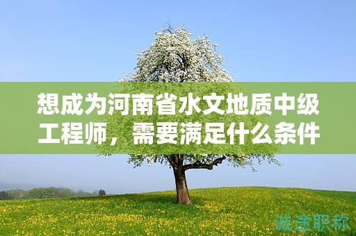 想成為河南省水文地質(zhì)中級(jí)工程師，需要滿足什么條件？