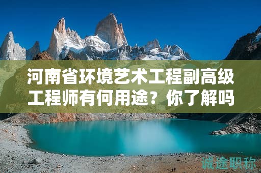 河南省環(huán)境藝術(shù)工程副高級工程師有何用途？你了解嗎？