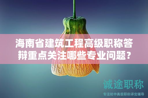 海南省建筑工程高級(jí)職稱答辯重點(diǎn)關(guān)注哪些專業(yè)問(wèn)題？