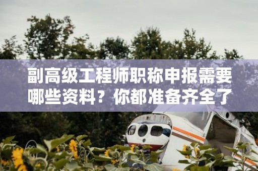 副高級工程師職稱申報需要哪些資料？你都準備齊全了嗎？