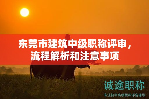 東莞市建筑中級(jí)職稱(chēng)評(píng)審，流程解析和注意事項(xiàng)