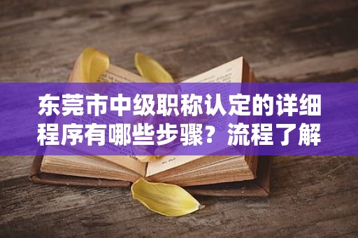 東莞市中級職稱認(rèn)定的詳細(xì)程序有哪些步驟？流程了解一下。