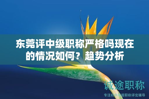 東莞評中級職稱嚴(yán)格嗎？現(xiàn)在的情況如何？趨勢分析