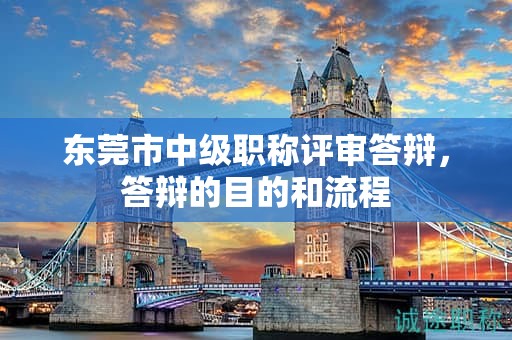東莞市中級職稱評審答辯，答辯的目的和流程