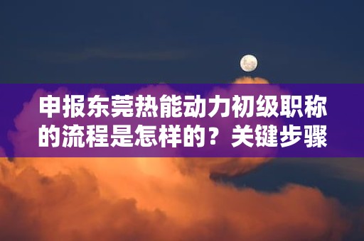 申報東莞熱能動力初級職稱的流程是怎樣的？關鍵步驟揭秘成功獲得職稱