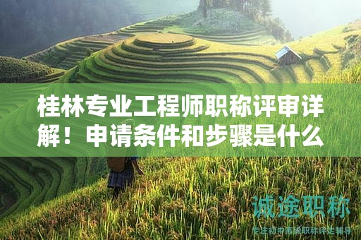 桂林專業(yè)工程師職稱評審詳解！申請條件和步驟是什么？